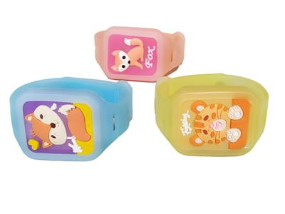 RANDOM MATCHING OF SQUARE COLOR PATTERN OF SILICONE CARTOON FLASH MOSQUITO REPELLENT BRACELET - OBL899684