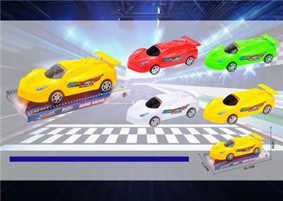 PULL-WIRE CAR WITH LIGHTS - OBL900137