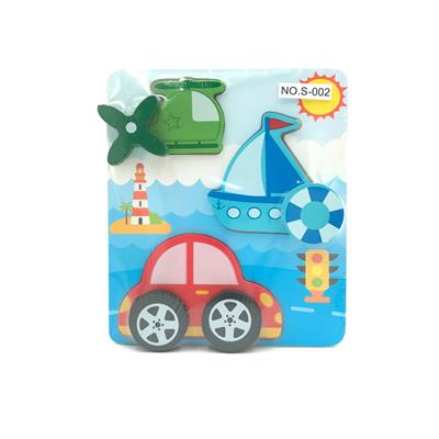 木制3D立体拼图交通工具 - OBL900623