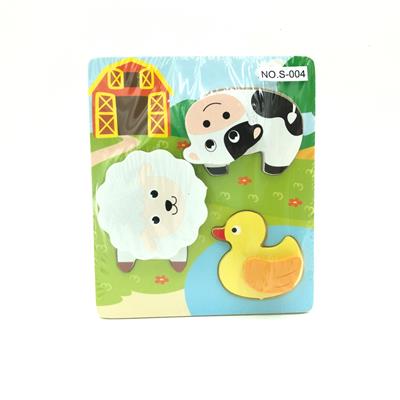 WOODEN 3D PUZZLE FARM ANIMALS - OBL900625