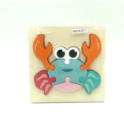 WOODEN MACARONE 3D CRAB PUZZLE - OBL900632