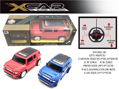 包电 丰田越野四通仿真车1：16  3D灯光+方向盘遥控器 - OBL901753