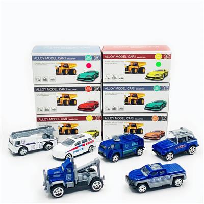 TAXI POLICE CAR (6 MODELS) 1:64 - OBL901766