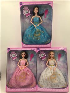 11寸开窗盒3D眼婚纱芭比 - OBL903406
