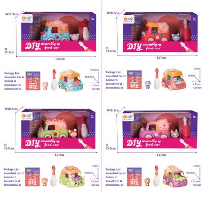 女孩拼装车甜品款单只盒装-2（4款混装） - OBL907092