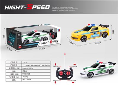 1:18 四通 大黄蜂 警车 遥控车（无包电 无灯光 无音乐） - OBL907694