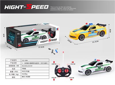 1:18 四通 大黄蜂 警车 遥控车（包电 无灯光 无音乐） - OBL907706
