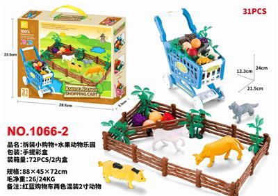 拆装小购物车+水果动物农
场 - OBL907796