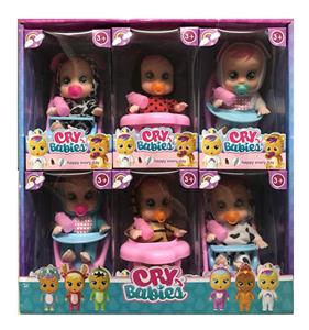 6款6寸实身身体哭泣娃娃带吸水功能带吸水奶瓶带配件（盒装） - OBL908823