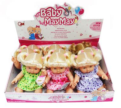 30cm硬胶女娃带IC/3色衫 - OBL908982