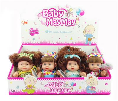 20cm全搪胶女娃公仔 - OBL908997