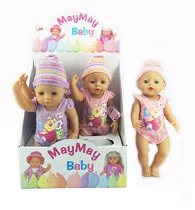 43cm喝水尿尿眨眼仿真全搪胶娃娃带六声IC - OBL909005