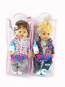 43cm喝水尿尿仿真全搪胶娃娃带六声IC - OBL909007