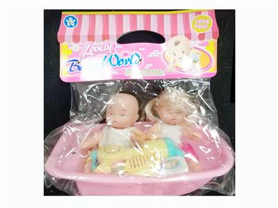 6寸 二只公仔浴盆餐具组合 - OBL910623