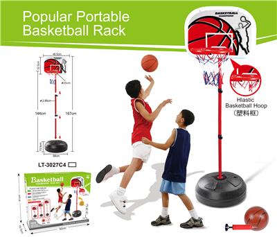 Plastic hoop vertical basketball stand 3-section 15cm basketball - OBL911762