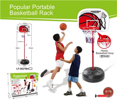 Plastic hoop vertical basketball stand 2 sections 15cm basketball - OBL911764