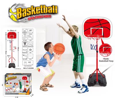 Square foot vertical plastic frame two 13 cm basketball - OBL911782