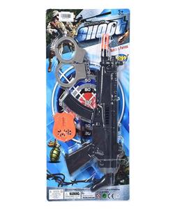 MP5实色火石枪配手铐警徽 - OBL912209