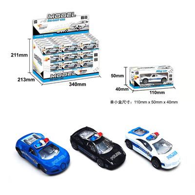 三款合金回力仿真警车 - OBL912287