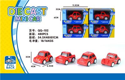 单只装卡通回力合金车米奇      (4款混装) - OBL912656