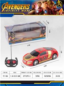 1:24四通复仇者钢铁侠遥控车带灯光 - OBL913214