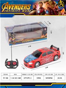 1:24四通复仇者蜘蛛侠遥控车带灯光 - OBL913216