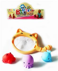 搪胶海洋动物
配渔捞浴室玩
具（可喷水） - OBL913554