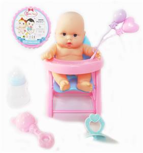 8寸搪胶娃娃配
餐椅过家家套
装 - OBL913605