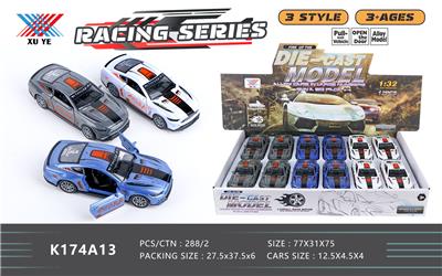 1:32 合金回力车模开门（12只装） - OBL914257