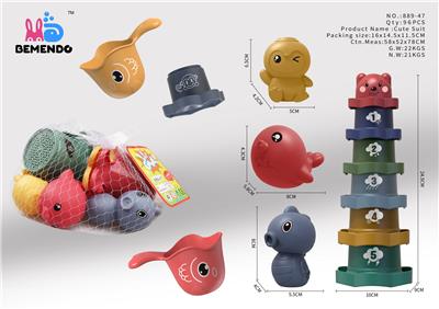 叠叠乐+水瓢+红鱼搪胶 - OBL915156