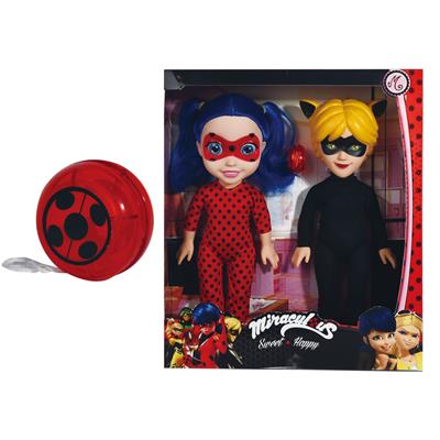 18寸全身搪胶瓢虫女孩瓢虫男孩双人带悠悠球带主题曲音乐 - OBL915306