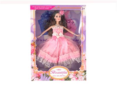 11.5 inch live hand wedding dress Barbie lead flower - OBL915469