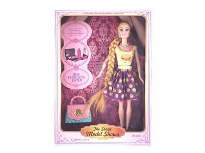 11.5 inch live hand long hair public fashion skirt Barbie with handbag - OBL915476