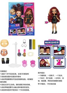 FAIL. FIX.9 inch 11 joint solid 3D true eye drops face make-up Barbie hair with fragrance. Dolls come with 11 different surprise accessories. A dress for fashion - OBL915614