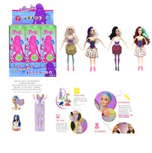 2nd generation 11.5 inch real Avatar color-changing Barbie. With 5 different surprise accessories, doll 360 degree rotation, 4 random mix 6PCS - OBL915631