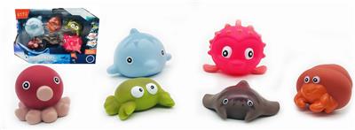 海洋组合二        （海豚/贝壳蟹/螃蟹/八爪鱼/笑脸鱼/泡泡鱼） - OBL916945