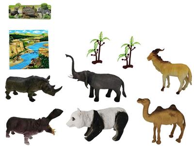 3-6寸PVC野生动物套装9pcs
野生动物6pcs,树2pcs,地图1pcs - OBL918530