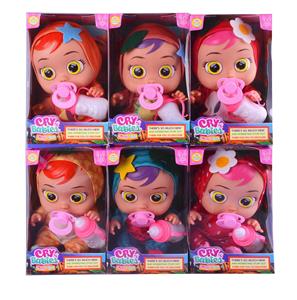 14寸搪胶带音乐会流眼泪水果哭泣娃娃配奶瓶奶嘴六款混装(西瓜、草莓、菠萝、苹果、水蜜桃、猕猴桃） - OBL919168