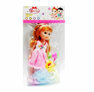 12寸空身搪胶头女娃洗澡套装 - OBL920009