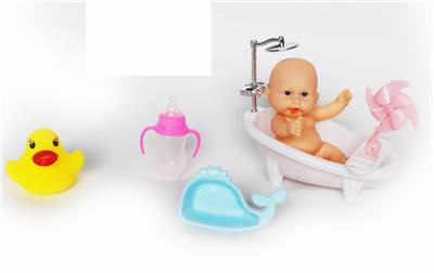 搪胶娃娃配新款浴缸套装 - OBL920011