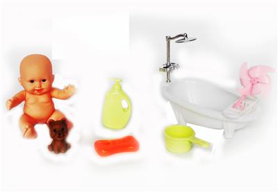 搪胶娃娃配新款浴缸套装 - OBL920012