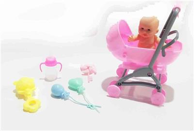 搪胶娃娃配两用婴儿推车套装（生产为立式包装） - OBL920020