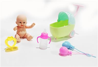 搪胶娃娃配婴儿推车套装 - OBL920022