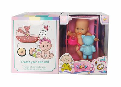 搪胶娃娃配睡床过家家套装 - OBL920081