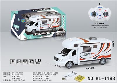 1:32四通UV印仿真房车（包3AA+USB充电座） - OBL921592