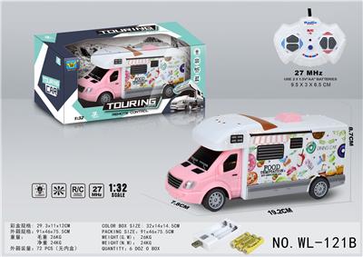 1:32四通UV印城市主题房车（包3AA+USB充电座） - OBL921598