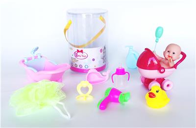 5寸搪胶娃娃配推车浴盆套
装 - OBL922143