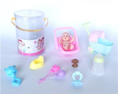 5寸搪胶娃娃配提篮推车套
装 - OBL922147