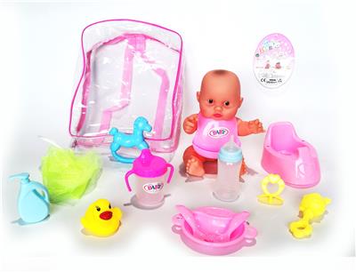 10寸搪胶娃娃洗澡过家家
套装 - OBL922151