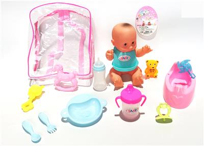 10寸搪胶娃娃洗澡过家家
套装 - OBL922152